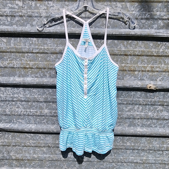 Striped Open Back Babydoll Aeropostale Top - Picture 4 of 16